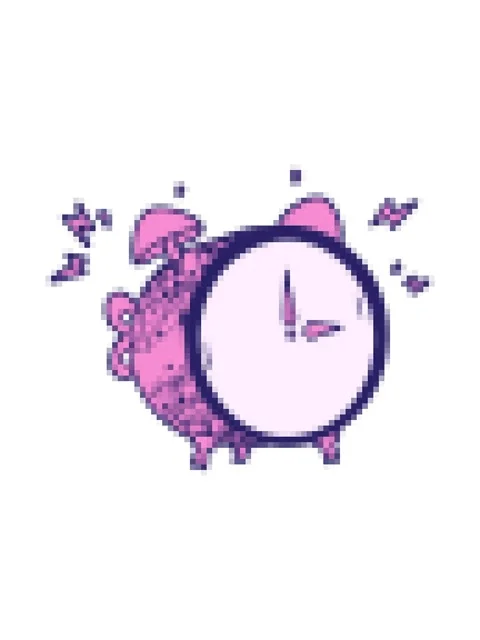 Pixelize effect animation of cartoon ringing alarm clock Stock Footage 324130973