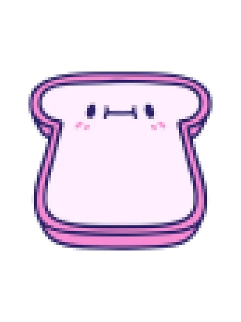 Pixelize effect animation of cartoon slice of bread with face Stock Footage 324332971