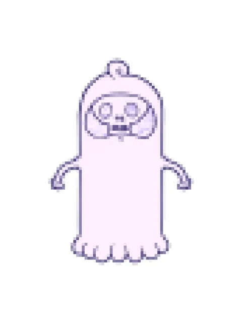 Pixelize effect animation of cartoon spooky skull ghost Video stock 324307356