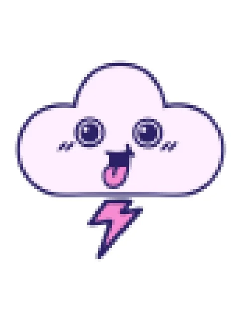 Pixelize effect animation of cartoon of a storm cloud drawing Stock Footage 324391760