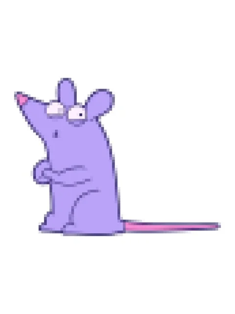 Pixelize effect animation of cartoon suspicious mouse Stock Footage 324142635