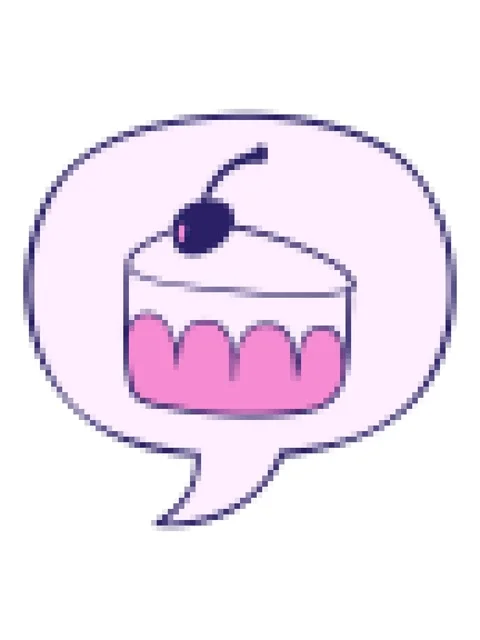 Pixelize effect animation of cartoon tasty dessert with speech bubble Stock Footage 324286926