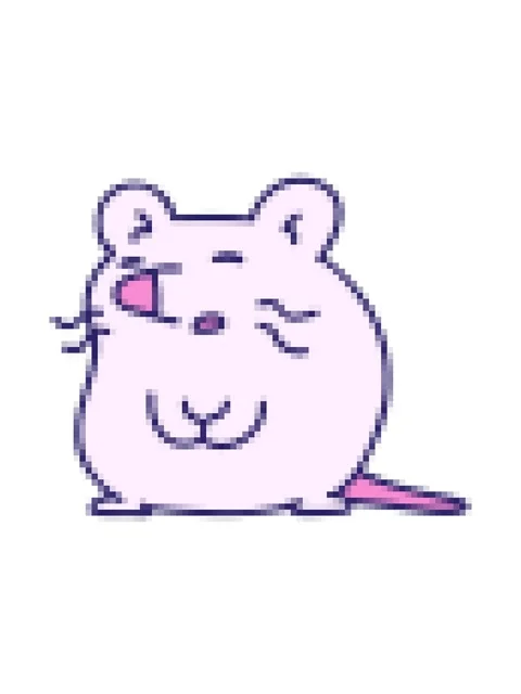 Pixelize effect animation of cartoon of a white mouse Stock Footage 324243586