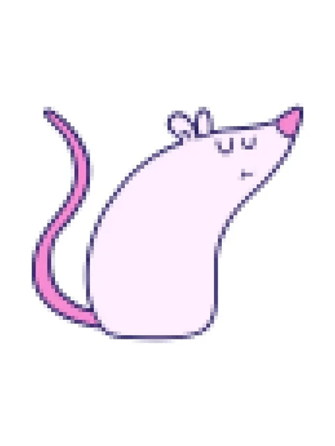 Pixelize effect animation of cartoon white mouse Stock Footage 324316996