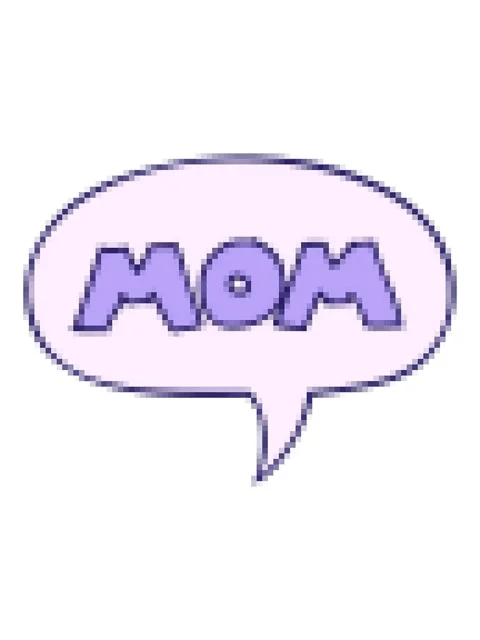 Pixelize effect animation of  cartoon word mom with speech bubble in comic .. Stock Footage 324490030