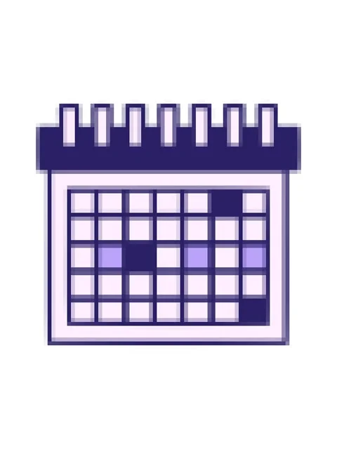 Pixelize effect animation of cartoon of a work calendar Stock Footage 324317442