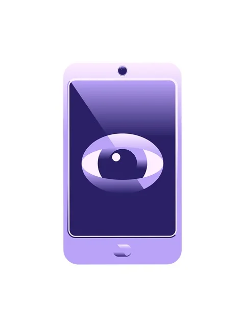 Pixelize effect animation of cell phone watching you graphic vector illustr.. Video stock 324222482
