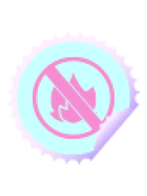Pixelize effect animation of circular peeling sticker cartoon of a no fire .. 스톡 동영상 324047092