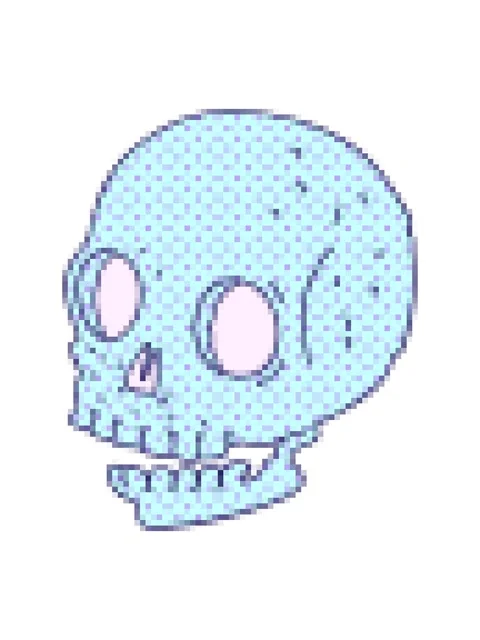 Pixelize effect animation of comic book quirky cartoon skull Stock Footage 324087381