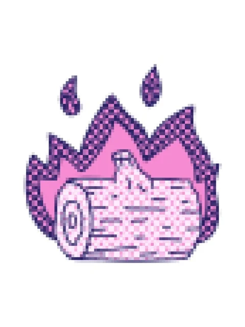 Pixelize effect animation of comic book style quirky cartoon campfire Stock Footage 324107683