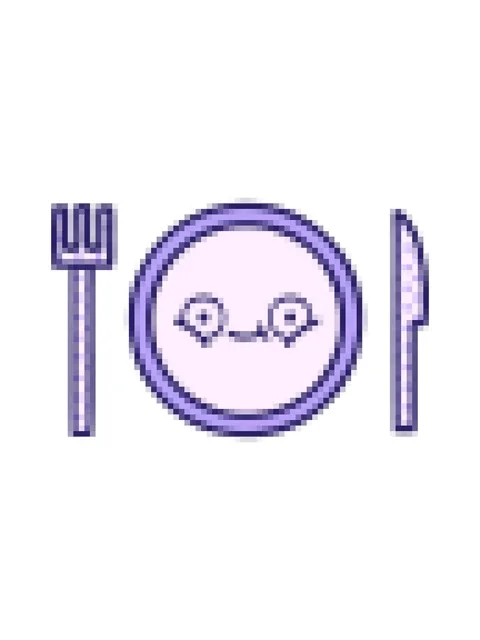 Pixelize effect animation of comic book style cartoon of a dinner plate Stock Footage 324149881