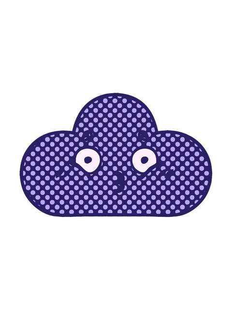 Pixelize effect animation of comic book style cartoon of a storm cloud Stock Footage 324290103