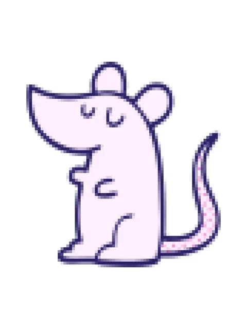 Pixelize effect animation of comic book style cartoon mouse Stock Footage 324317386