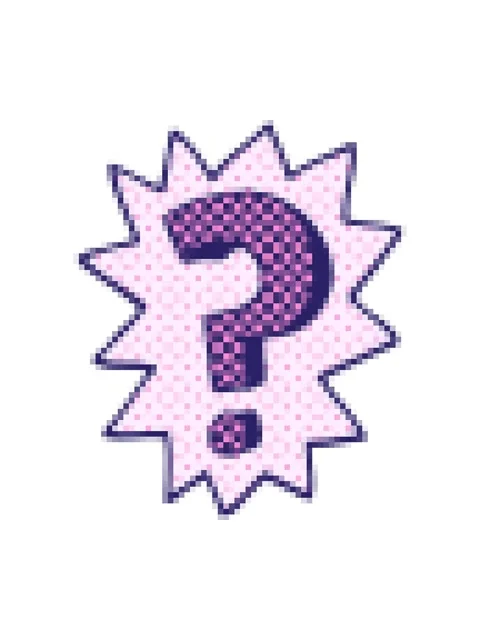 Pixelize effect animation of comic book style cartoon question mark Stock Footage 324331380