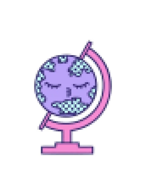 Pixelize effect animation of comic book style cartoon of a globe of the world Stock Footage 324418112