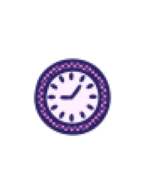 Pixelize effect animation of comic book style cartoon of a wall clock Stock Footage 324458232