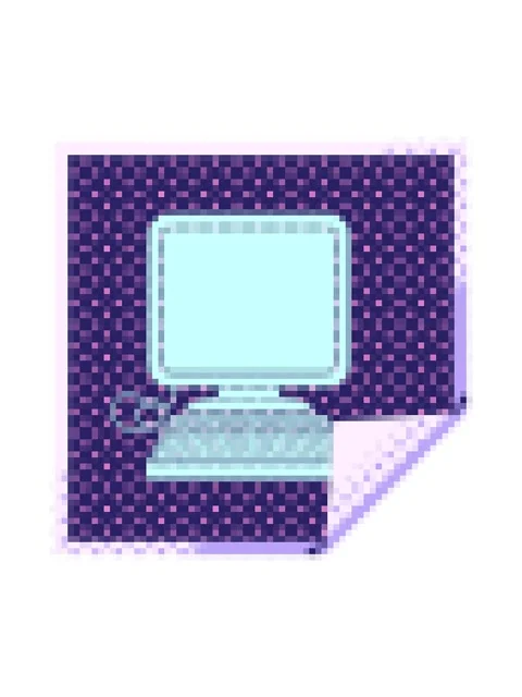 Pixelize effect animation of computer with mouse and screen square peeling .. Stock Footage 324106175