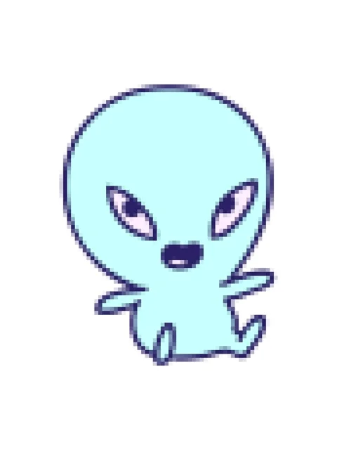 Pixelize effect animation of cute cartoon of an alien Stock Footage 324068156
