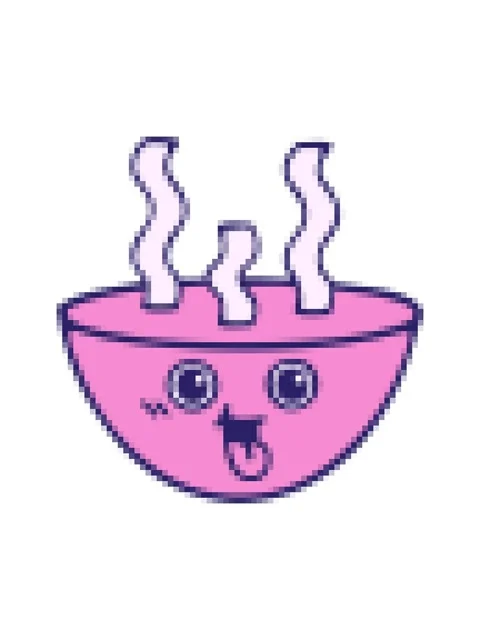Pixelize effect animation of cute cartoon of a bowl of hot soup Stock Footage 324113295
