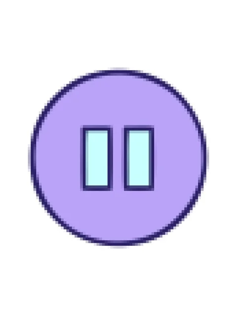 Pixelize effect animation of cute cartoon of a pause button Stock Footage 324159144