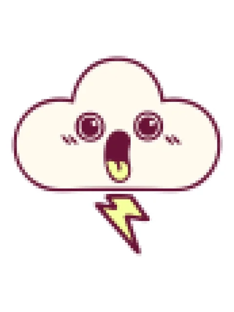 Pixelize effect animation of cute cartoon of a storm cloud in bright glow col Stock Footage 324174703