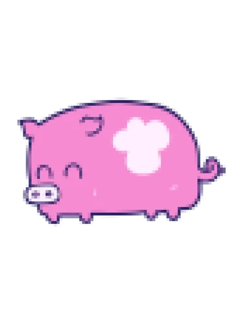 Pixelize effect animation of cute cartoon pig Stock Footage 324283735