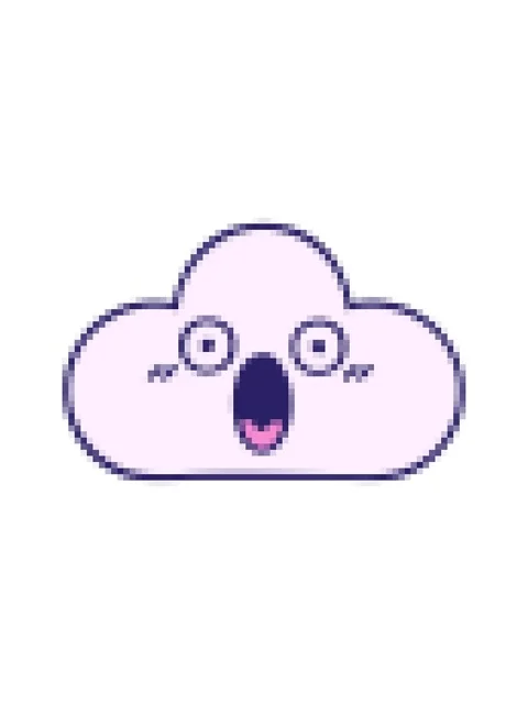Pixelize effect animation of a cute cartoon of a white cloud Stock Footage 324286316