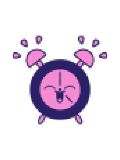 Pixelize effect animation of cute cartoon of a alarm clock Stock Footage 324296788
