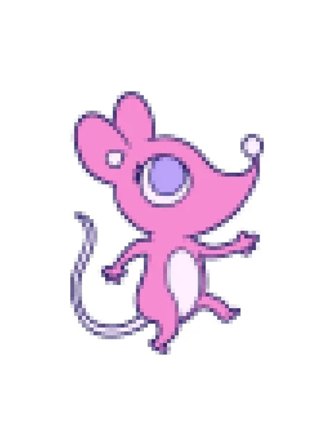 Pixelize effect animation of cute cartoon mouse Stock Footage 324347872