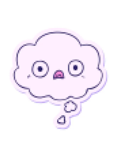 Pixelize effect animation of cute cartoon face with thought bubble as a pri.. Stock Footage 324416403