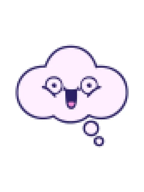 Pixelize effect animation of cute cartoon of a thought bubble Stock Footage 324487527