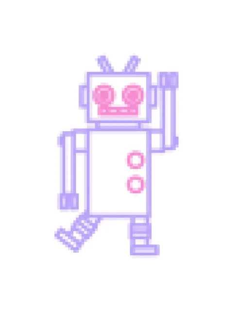 Pixelize effect animation of dancing robot symbol icon Stock Footage 324225446