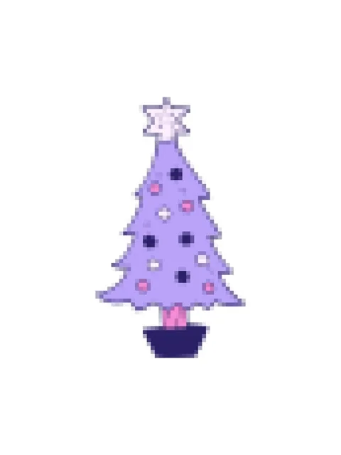 Pixelize effect animation of doodle of a christmas tree Stock Footage 324445950