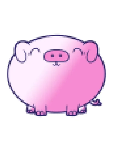 Pixelize effect animation of doodle pig Stock Footage 324263514