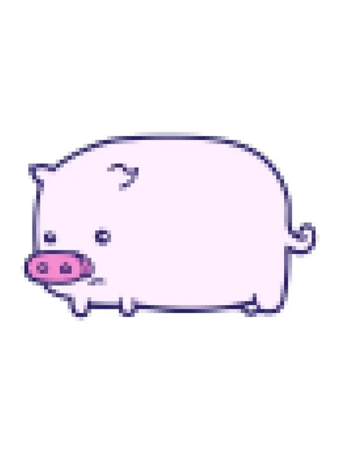 Pixelize effect animation of doodled pig Stock Footage 324433537