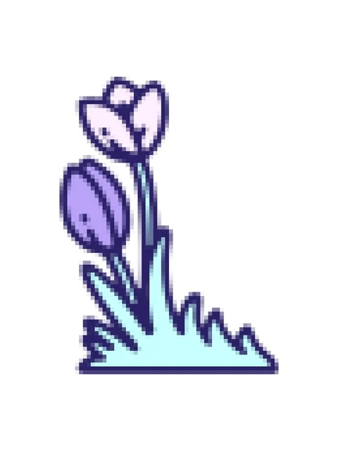Pixelize effect animation of drawing of tulip flower Stock Footage 324487941