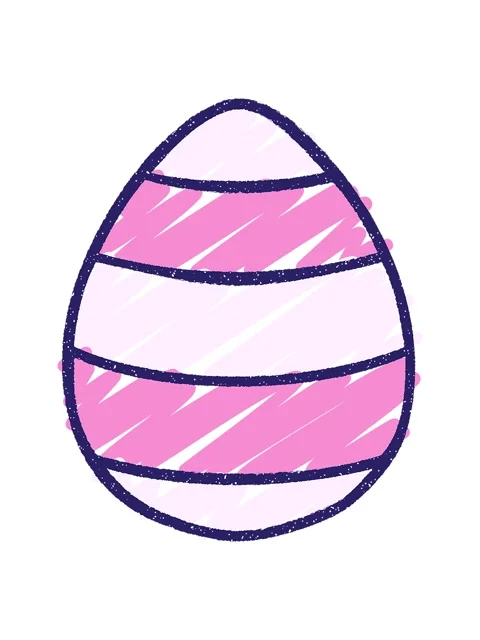 Pixelize effect animation of Easter Egg Chalk Drawing Stock Footage 324341264