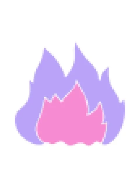 Pixelize effect animation of flat color illustration of fire Stock Footage 324067156