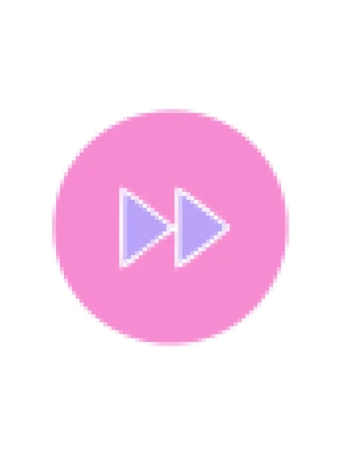 Pixelize effect animation of flat symbol of a fast forward button icon Stock Footage 324049201
