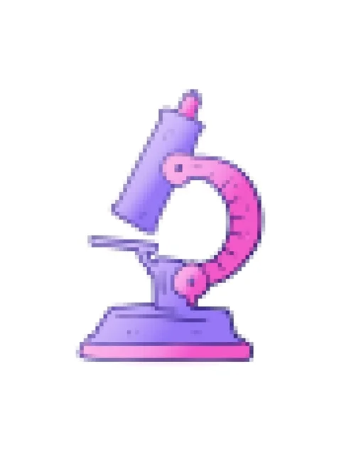 Pixelize effect animation of freehand drawn cartoon microscope Stock Footage 324226163