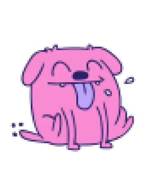 Pixelize effect animation of freehand drawn cartoon of fun kawaii dog Stock Footage 324226755
