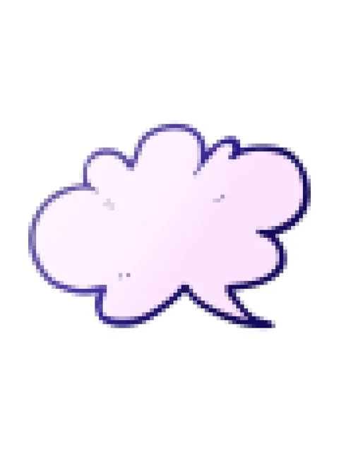 Pixelize effect animation of freehand drawn cartoon cloud speech bubble Stock Footage 324232060