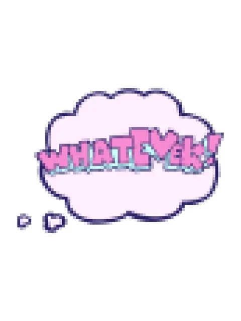 Pixelize effect animation of freehand drawn thought bubble cartoon Whatever.. Stock Footage 324391865