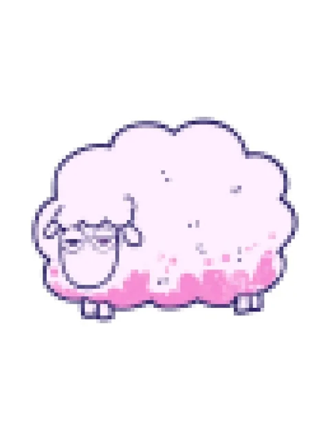 Pixelize effect animation of freehand textured cartoon muddy winter sheep 動画素材 324294402