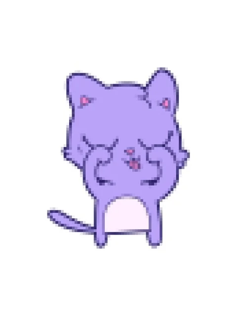 Pixelize effect animation of fun cartoon cat Stock Footage 324154815