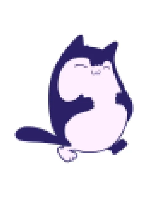 Pixelize effect animation of a fun design of a cartoon cat Stock Footage 324462325