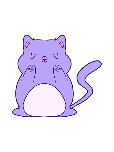 Pixelize effect animation of fun drawing of a cartoon cat Stock Footage 324287655