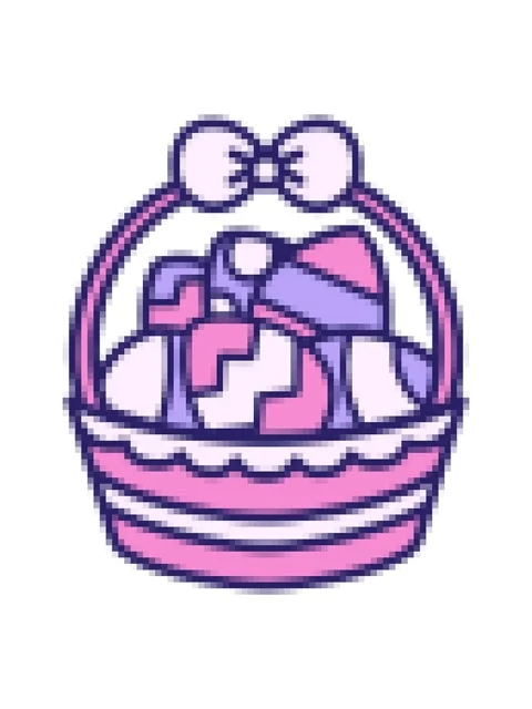 Pixelize effect animation of fun easter basket Stock Footage 324122667