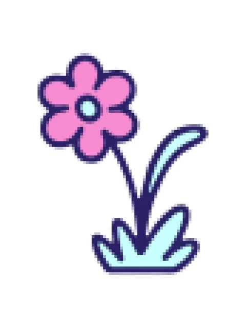 Pixelize effect animation of fun flower design Stock Footage 324050382