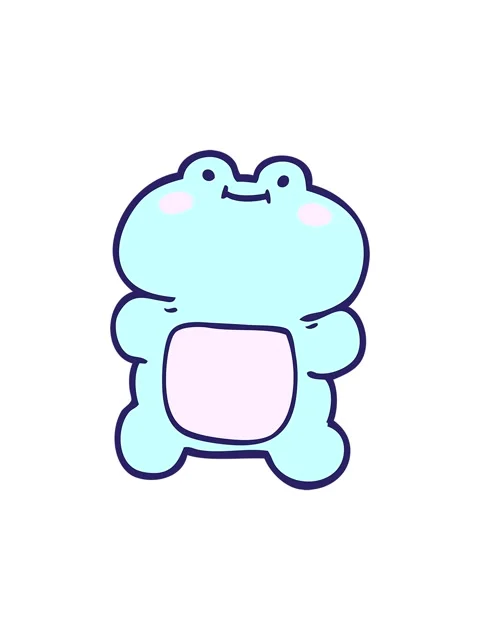 Pixelize effect animation of funny cartoon frog Stock Footage 324303442